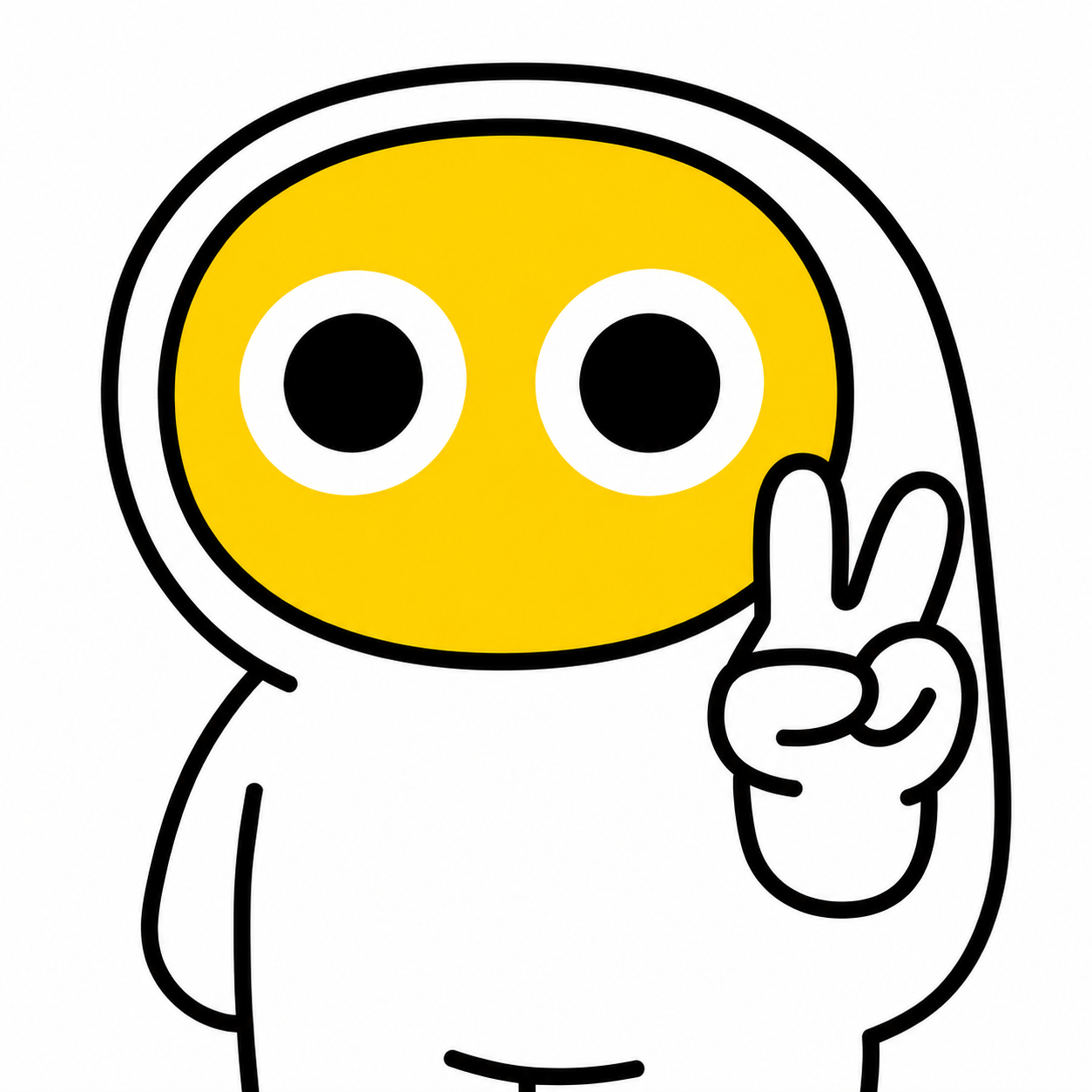 MUNCHEU character making a V sign